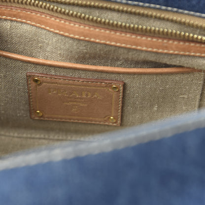 Prada Denim Shoulder Bag Avio 8 of 9