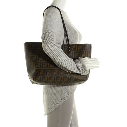 Fendi Zucca Spalmati Small Roll Tote Tobacco Yellow 3 of 9