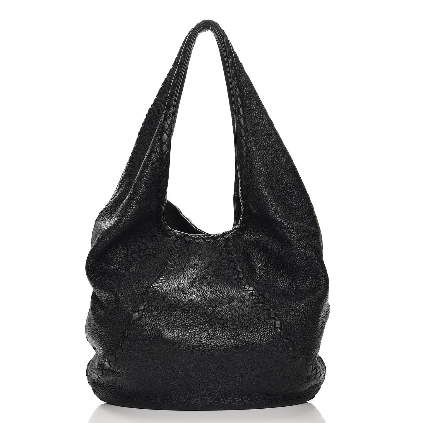 Cervo Deerskin Large Hobo Nero Black