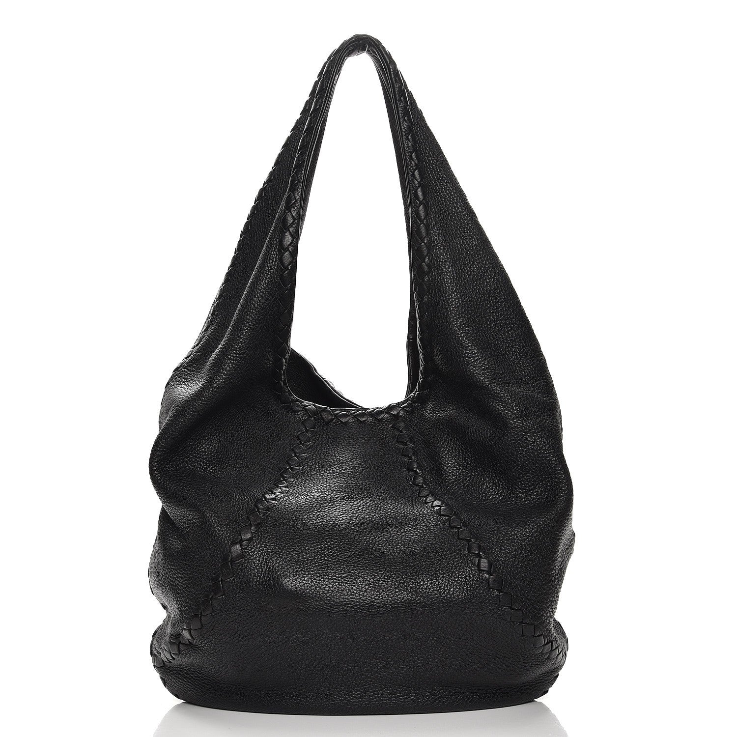 Bottega Veneta Cervo Deerskin Large Hobo Nero Black 1 of 7