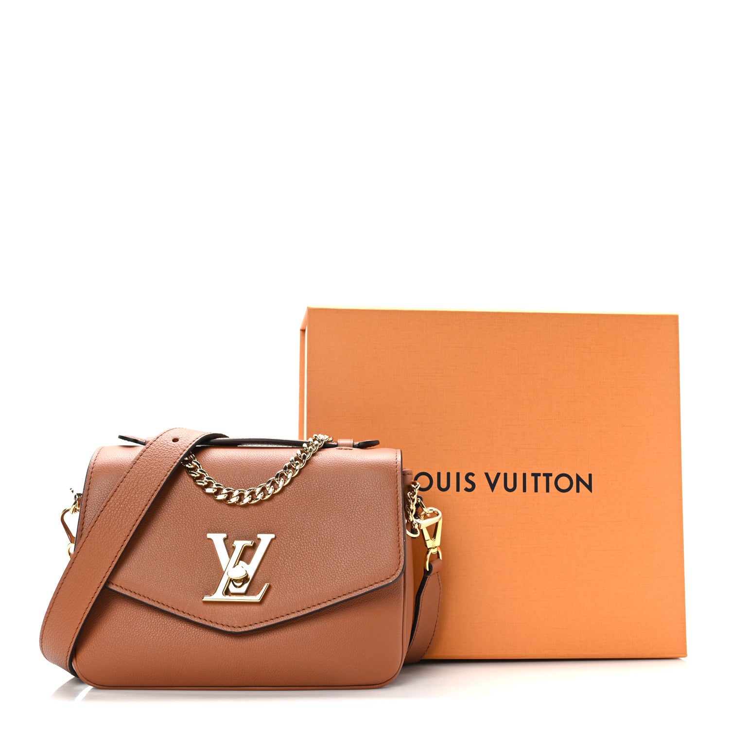 Louis Vuitton Grained Calfskin Lockme Oxford Cognac 10 of 10