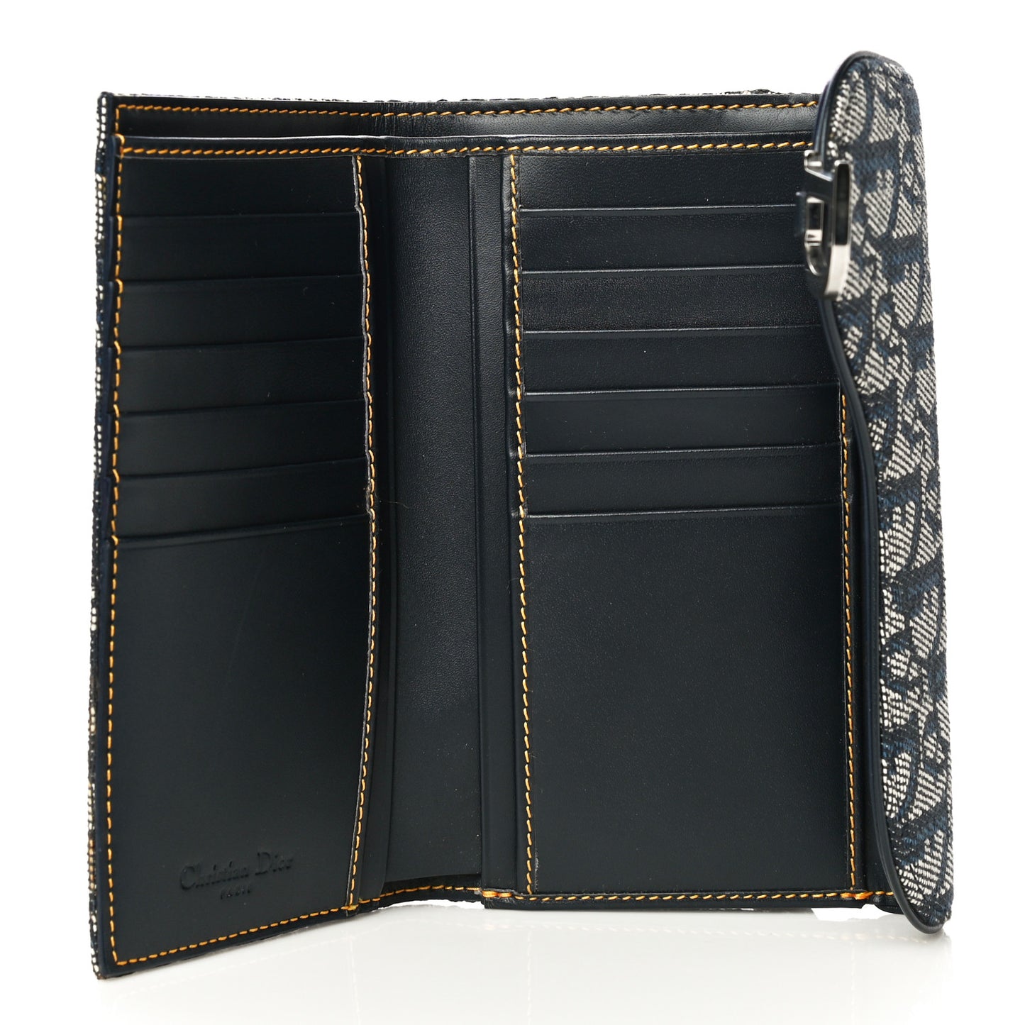 Monogram Saddle Wallet Navy
