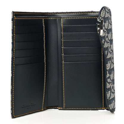Christian Dior Monogram Saddle Wallet Navy 5 of 13