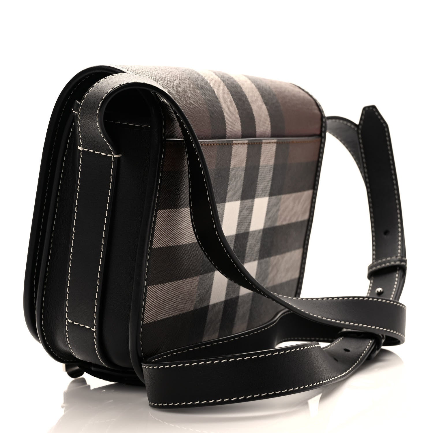 Burberry E-Canvas Giant Check Rider Crossbody Dark Cranberry 3 of 9