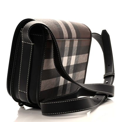 Burberry E-Canvas Giant Check Rider Crossbody Dark Cranberry 3 of 9