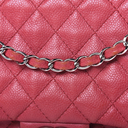 Chanel Washed Caviar Quilted Medium Double Flap Red 11 of 11