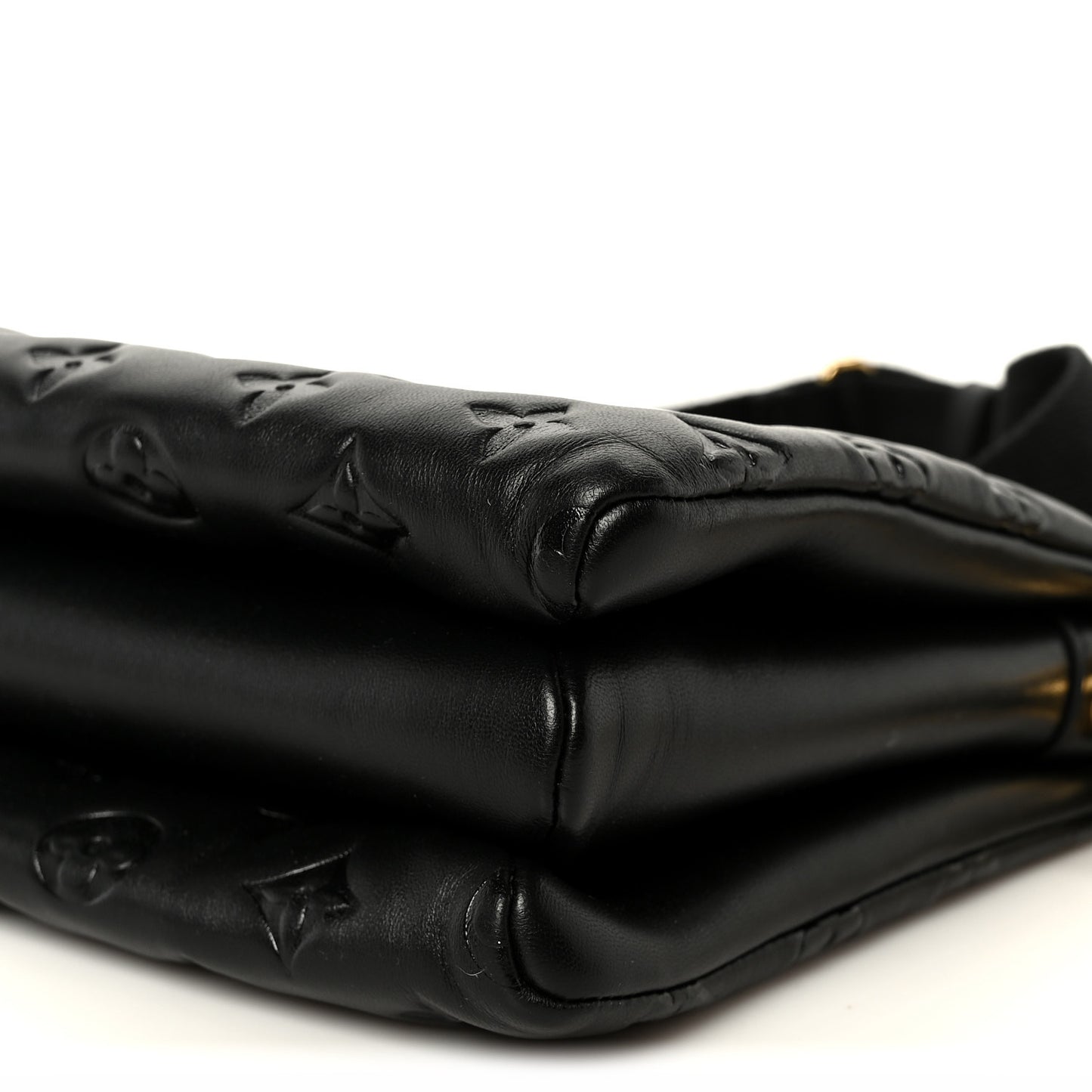 Lambskin Embossed Monogram Coussin PM Black