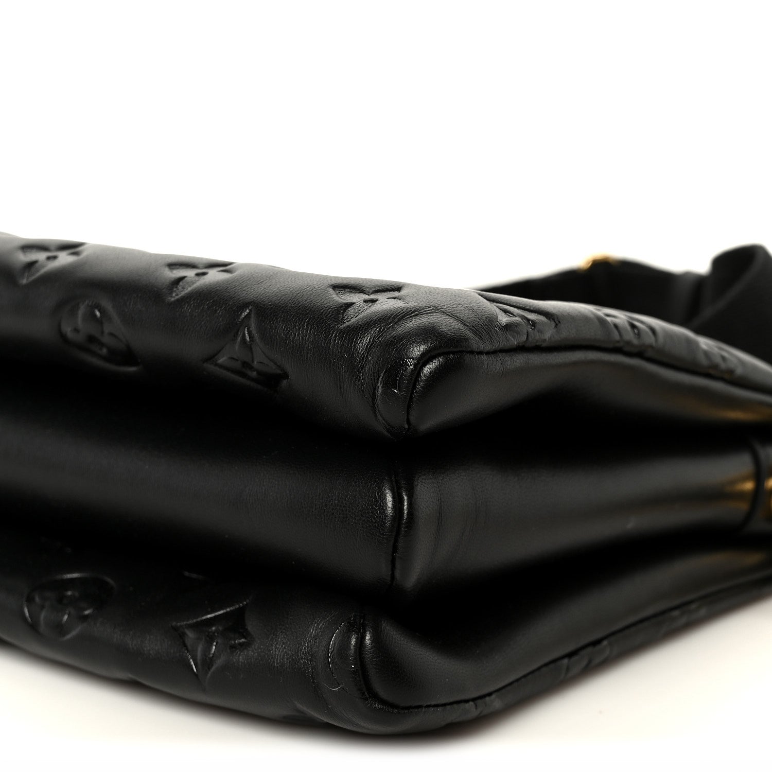 Louis Vuitton Lambskin Embossed Monogram Coussin PM Black 11 of 12