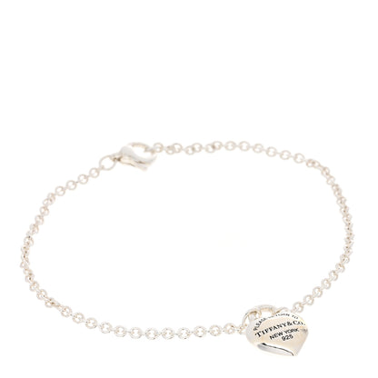 Tiffany Sterling Silver Return To Tiffany Full Heart Chain Bracelet 1 of 5