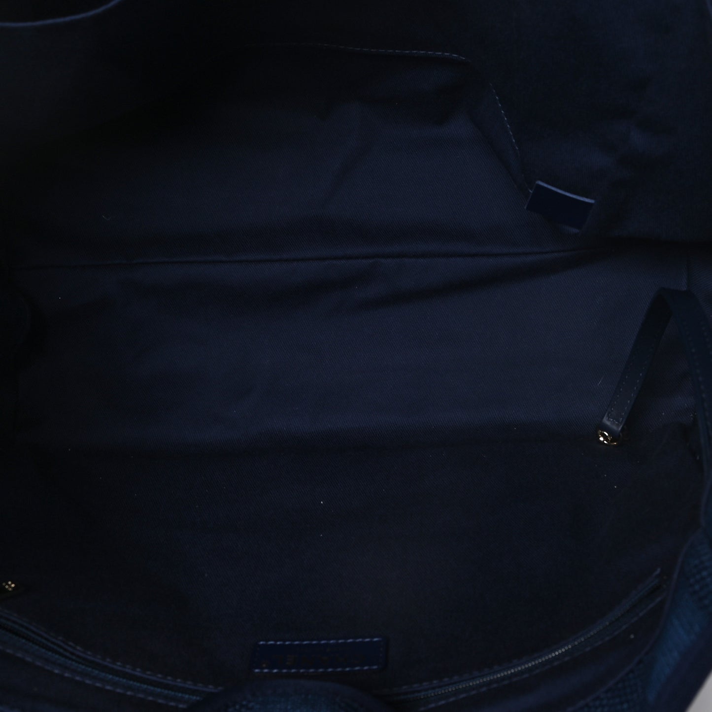Mixed Fibers Striped Medium Deauville Tote Navy Blue