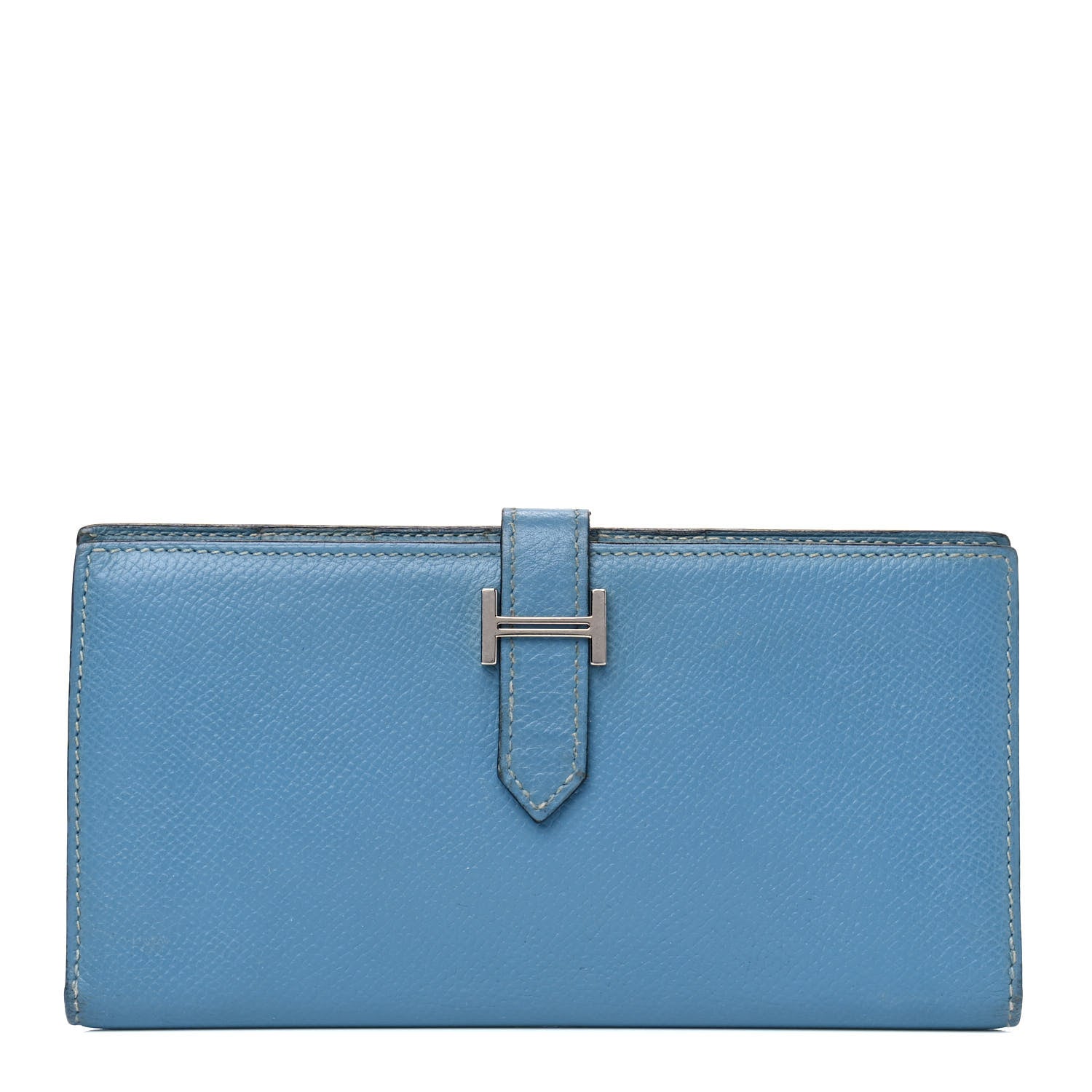 Hermes Epsom Bearn Wallet Blue Jean 1 of 13