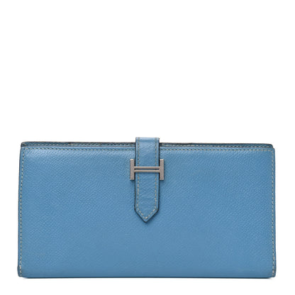 Hermes Epsom Bearn Wallet Blue Jean 1 of 13