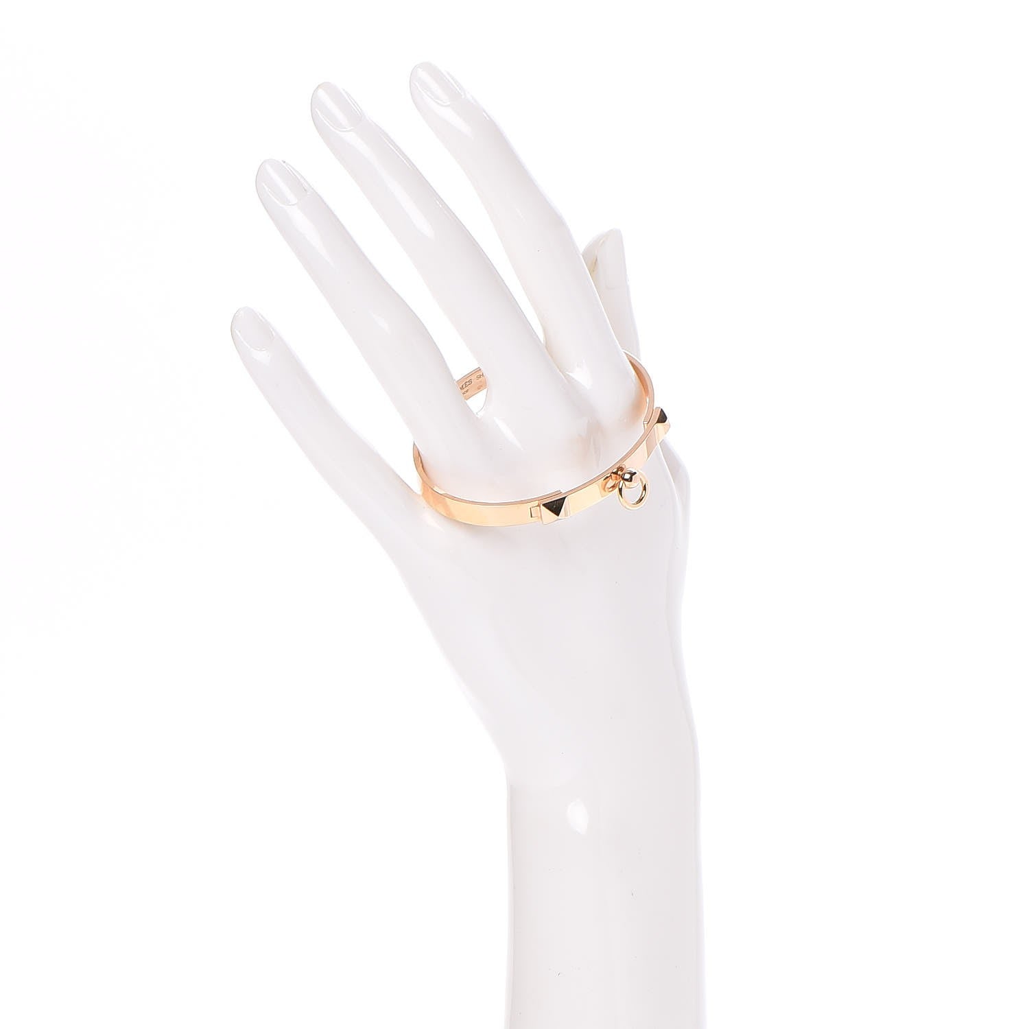 Hermes 18K Rose Gold PM Collier De Chien Bracelet SH 2 of 6