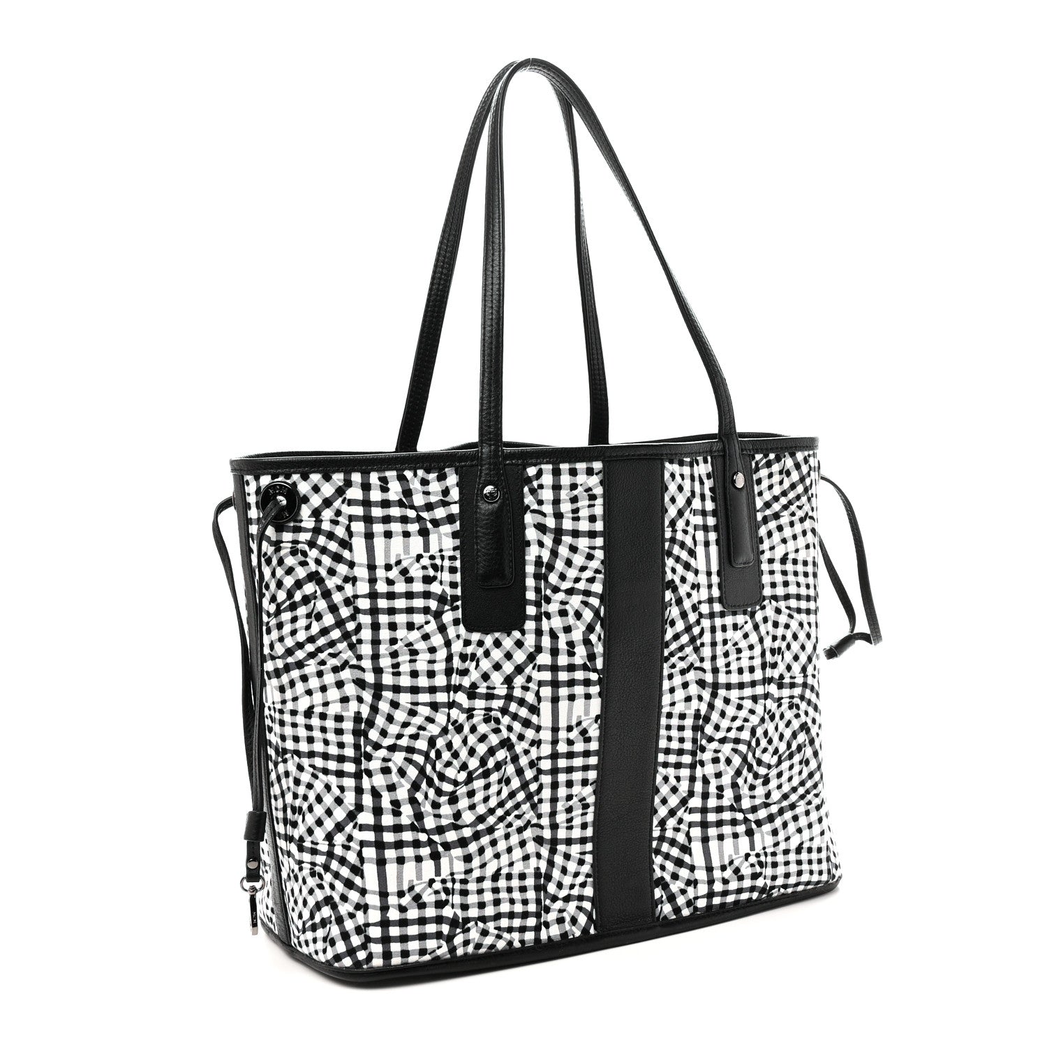 MCM Visetos Medium Liz Reversible Shopper Tote Black 8 of 14