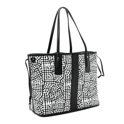 MCM Visetos Medium Liz Reversible Shopper Tote Black 8 of 14