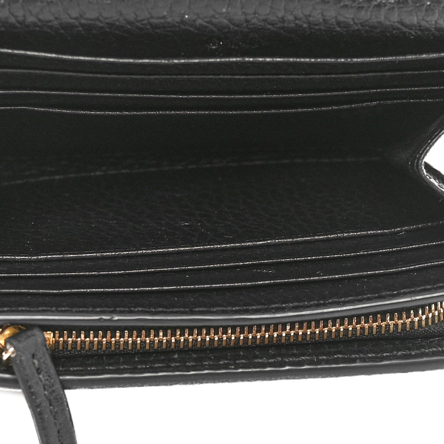 Dollar Calfskin GG Supreme Monogram Medium GG Marmont Wallet Black Beige Ebony