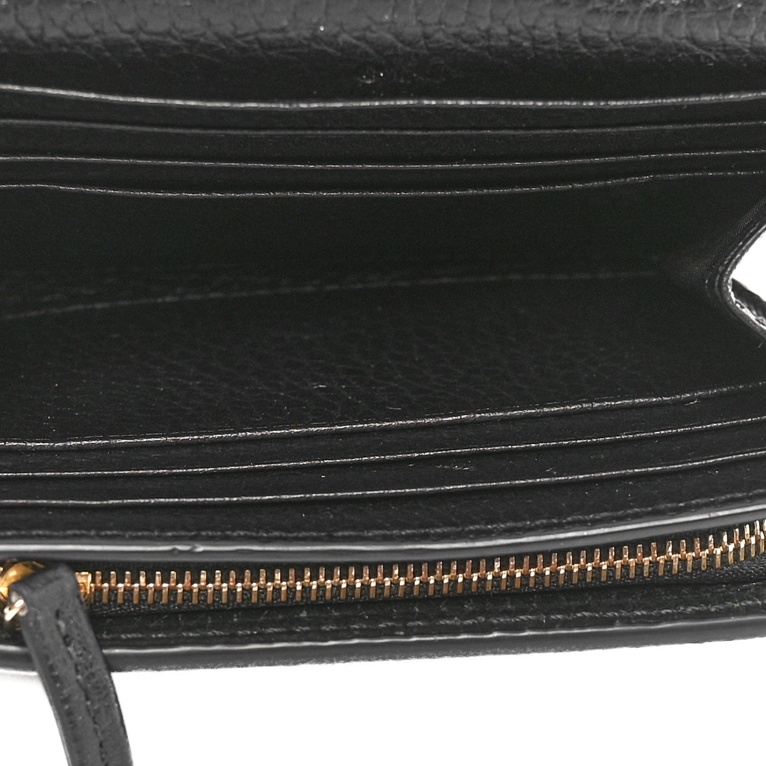 Gucci Dollar Calfskin GG Supreme Monogram Medium GG Marmont Wallet Black Beige Ebony 5 of 7