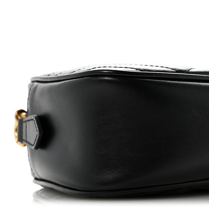 Gucci Calfskin Matelasse Small GG Marmont Chain Shoulder Bag Black 9 of 11
