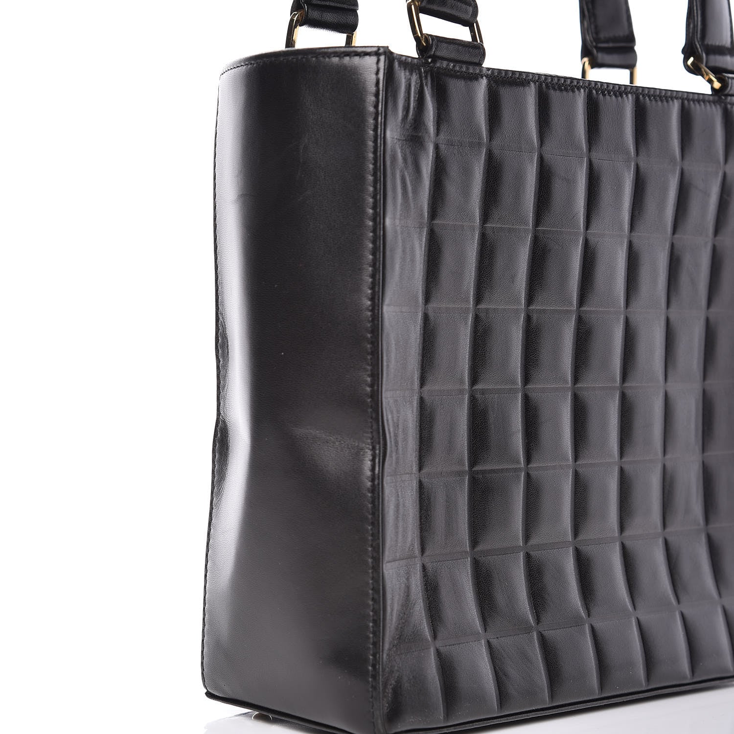 Chanel Lambskin Quilted Chocolate Bar Tote Black 17 of 17