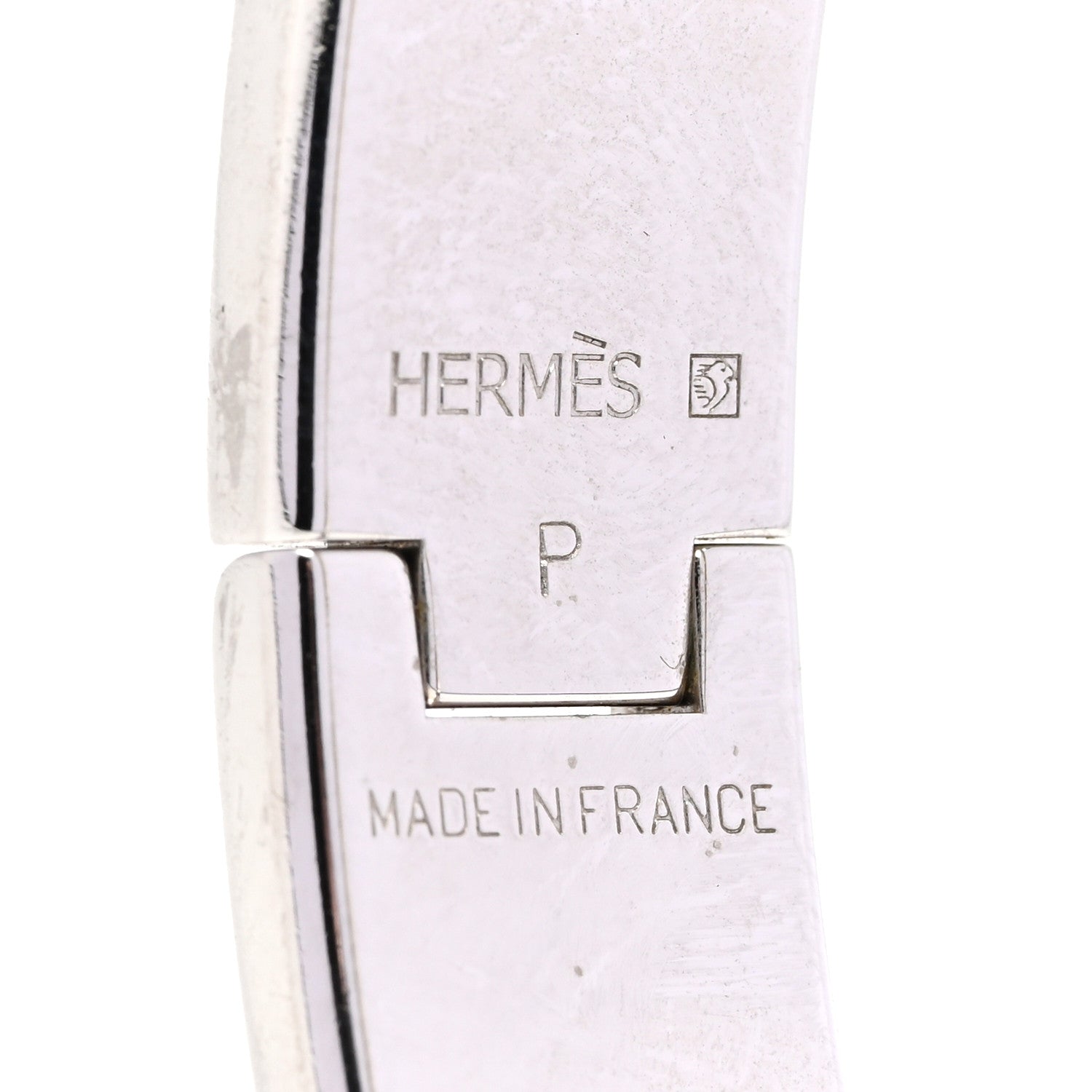 Hermes Enamel Narrow Clic Clac H Bracelet GM Blue Jean 8 of 9