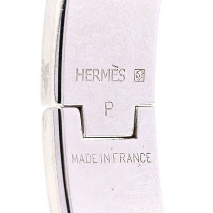 Hermes Enamel Narrow Clic Clac H Bracelet GM Blue Jean 8 of 9