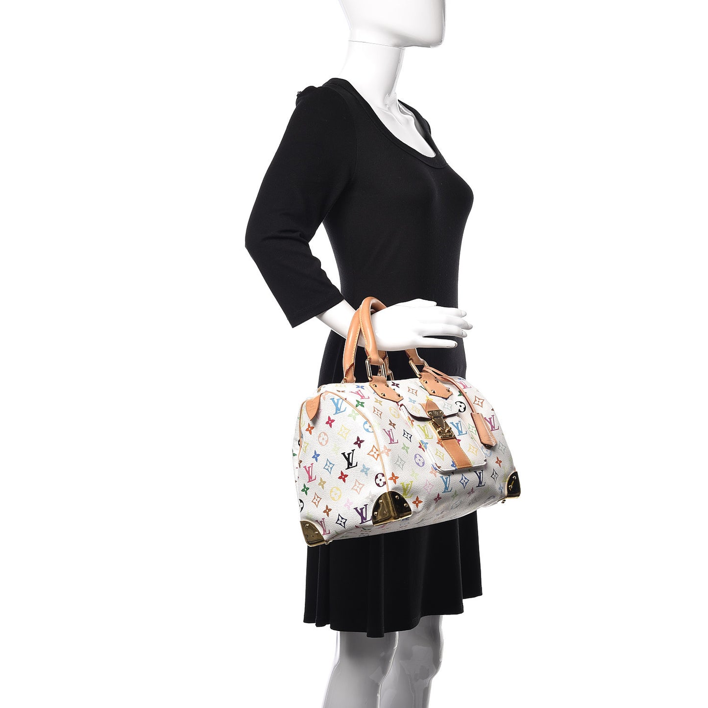 Monogram Multicolor Speedy 30 White
