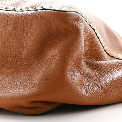 Valentino Garavani Pebbled Calfskin Medium Rockstud Reversible Tote Light Cuir Rosso Valentino 14 of 15