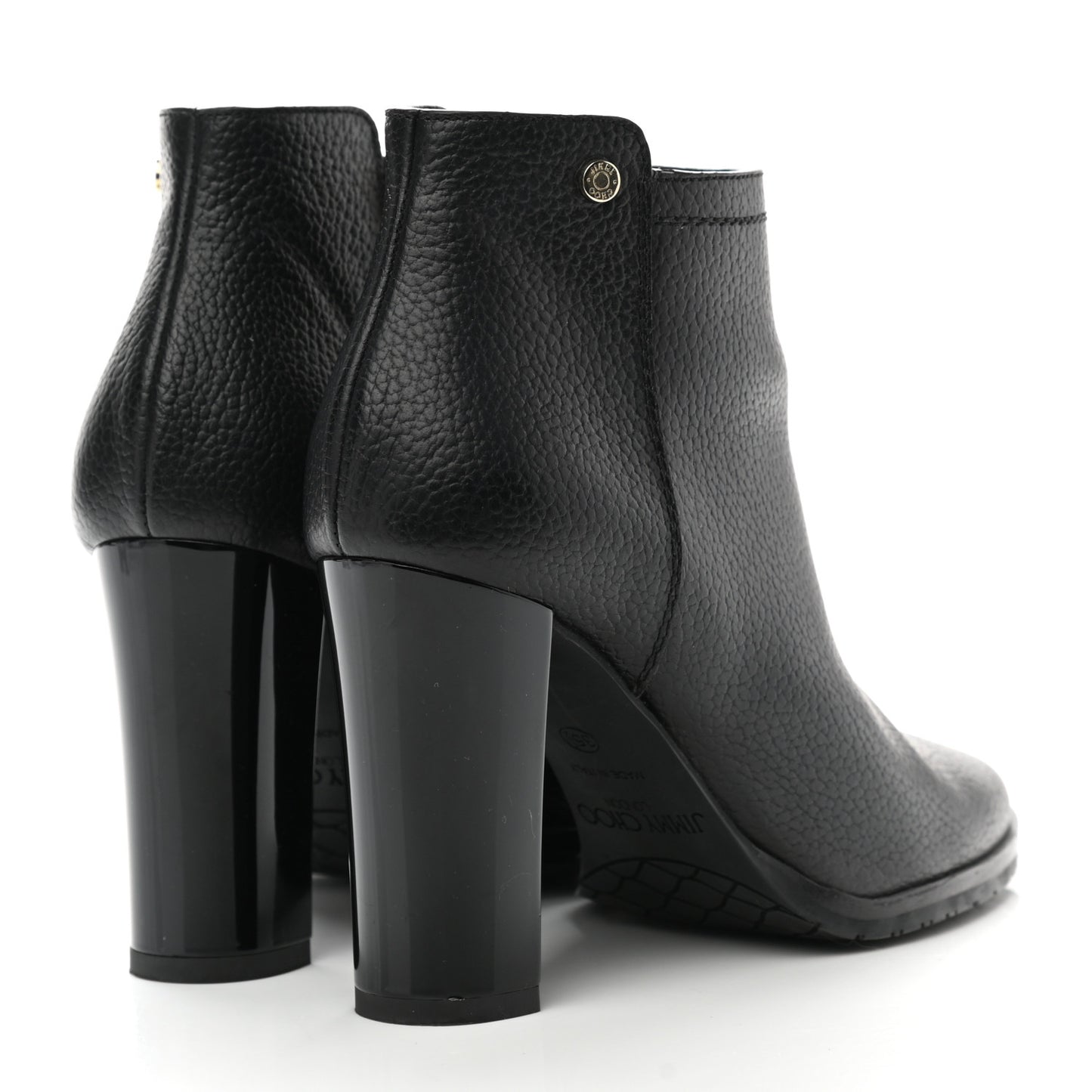 Grainy Calfskin Hart Ankle Boots 35.5 Black