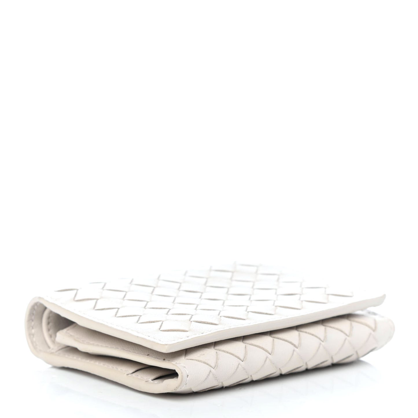 Nappa Intrecciato Bi-Fold Wallet White