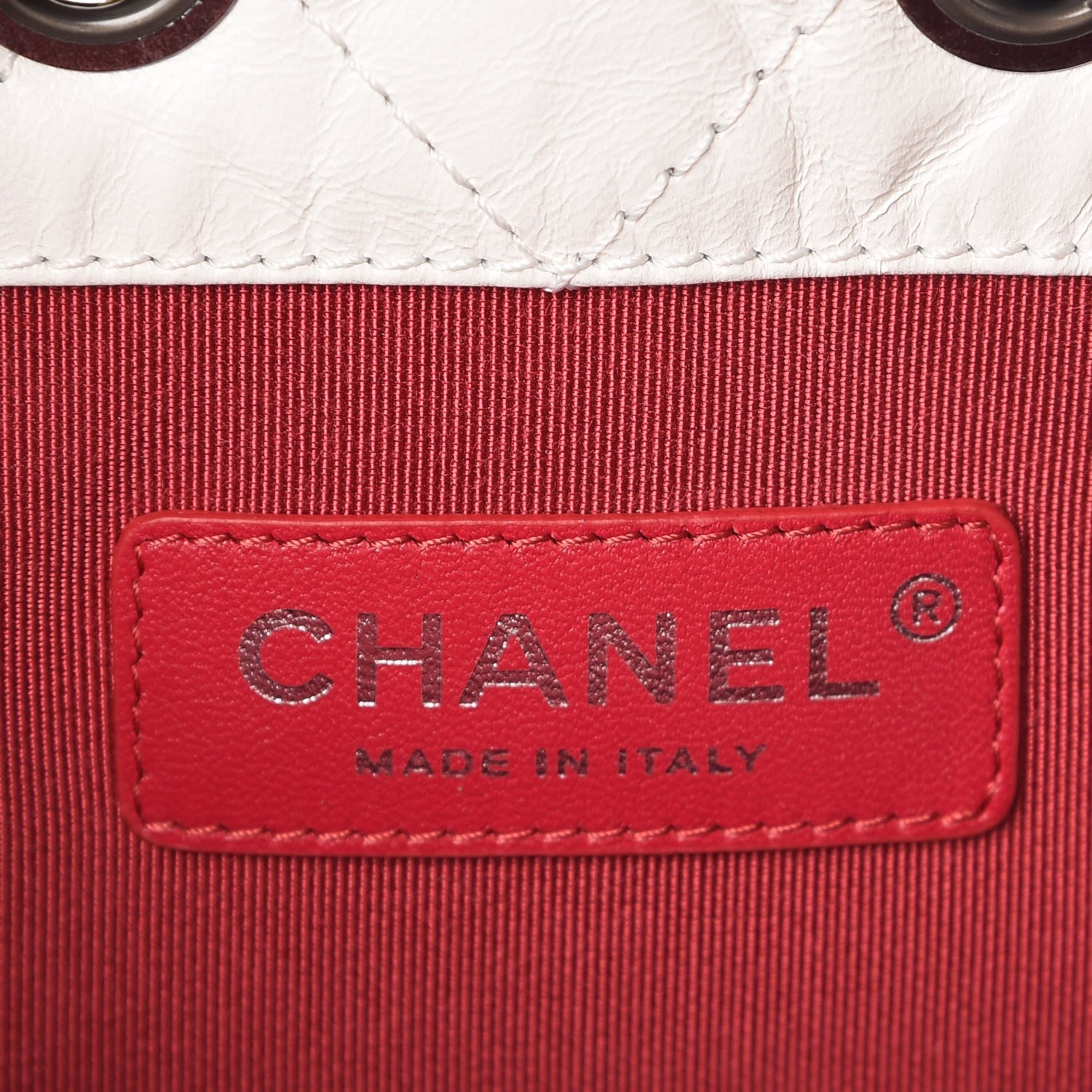 Chanel Aged Calfskin Quilted Small Gabrielle Backpack Black White 6 of 8