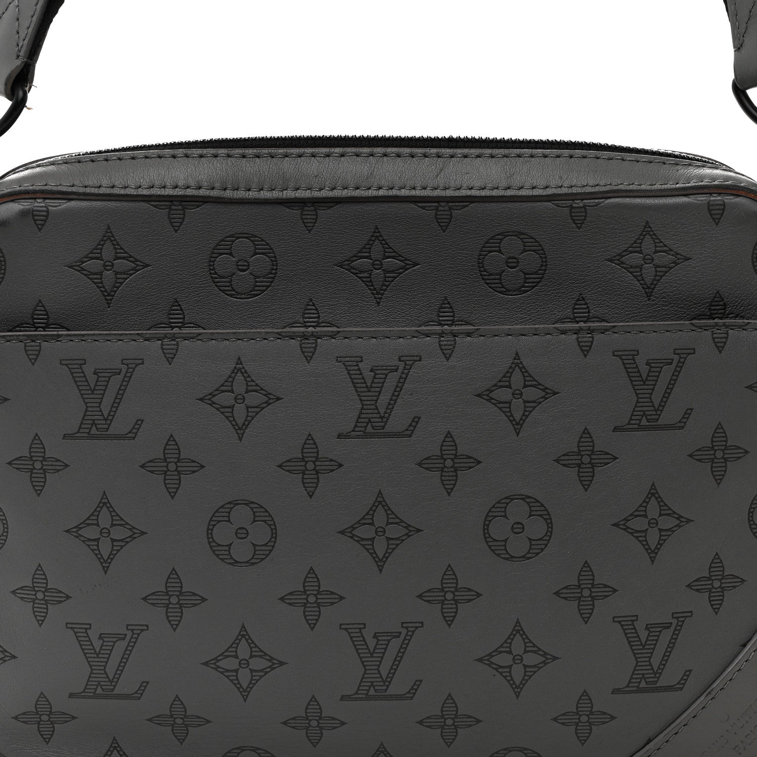 Louis Vuitton Calfskin Monogram Shadow Duo Messenger Anthracite Gray 7 of 11
