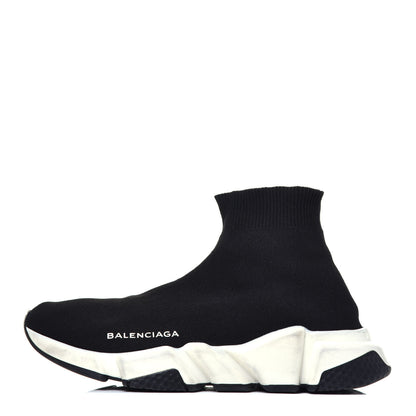 Balenciaga Neoprene Knit Womens Speed Sneakers 37 Black White 1 of 7