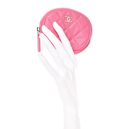Chanel Caviar Quilted Zip Around Classic Coin Purse Pink 2 of 8