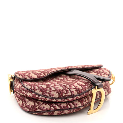 Christian Dior Oblique Saddle Bag Burgundy 4 of 10