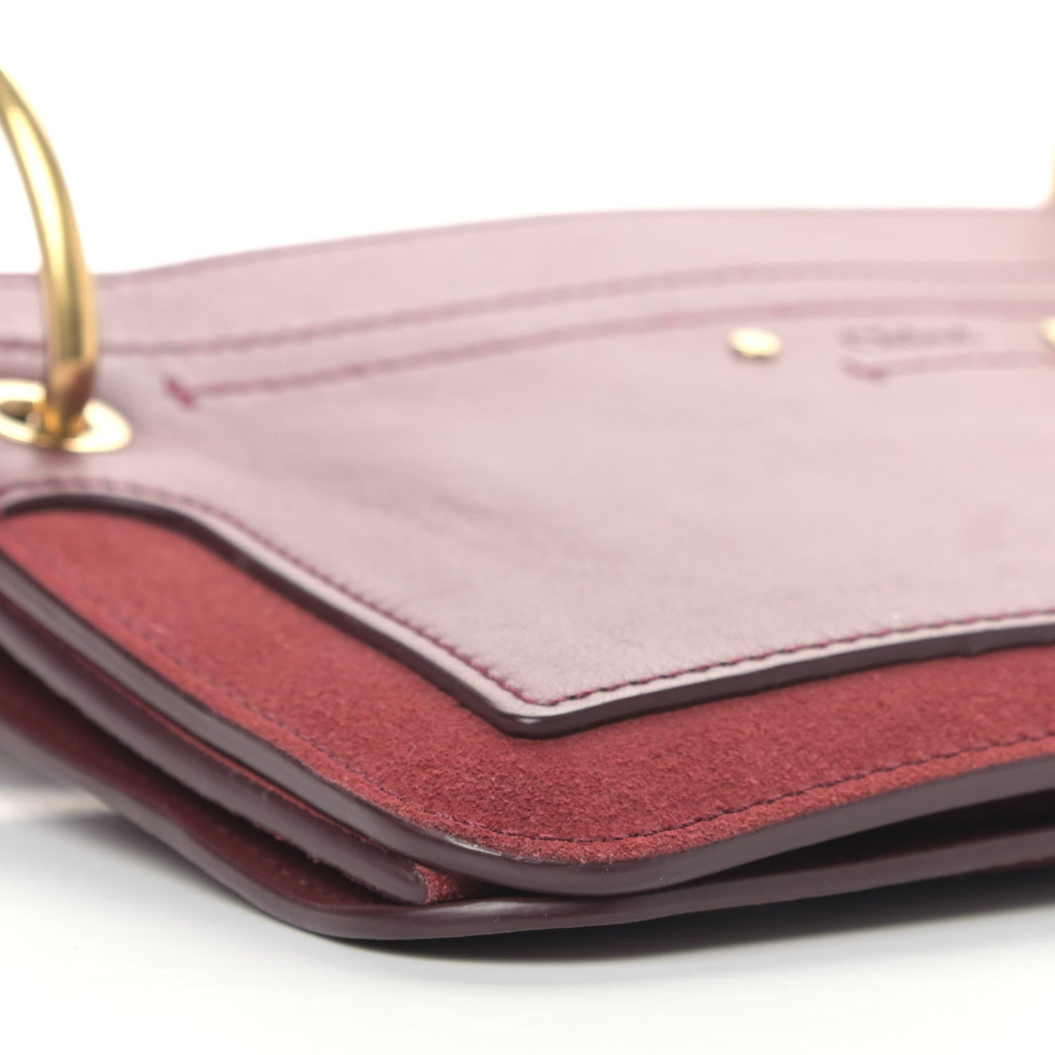 Chloe Calfskin Suede Roy Bag Plum Purple 8 of 11