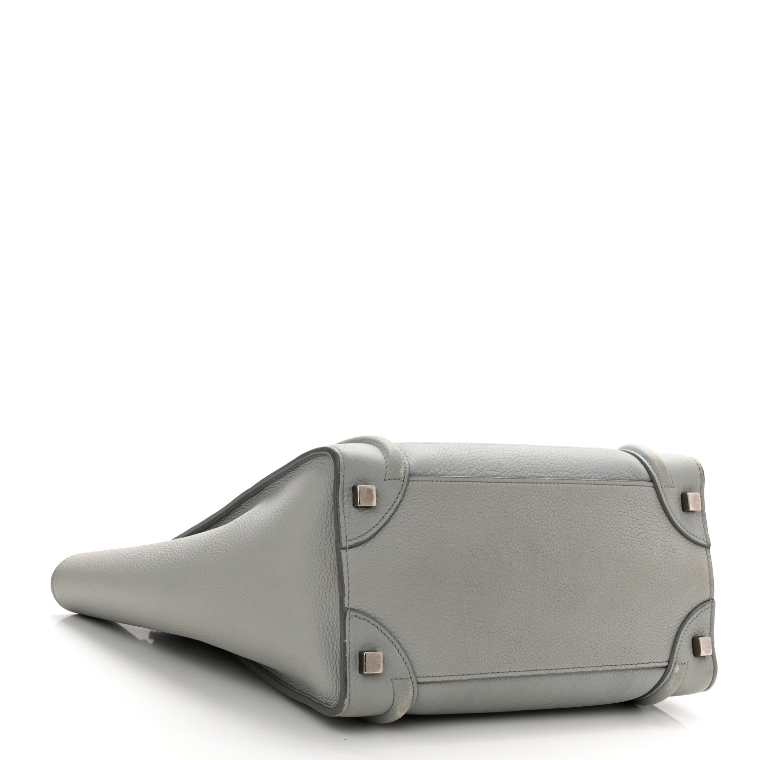Celine Drummed Calfskin Micro Luggage Sky 4 of 16