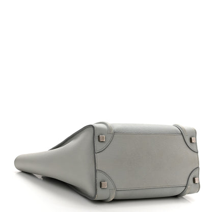 Celine Drummed Calfskin Micro Luggage Sky 4 of 16