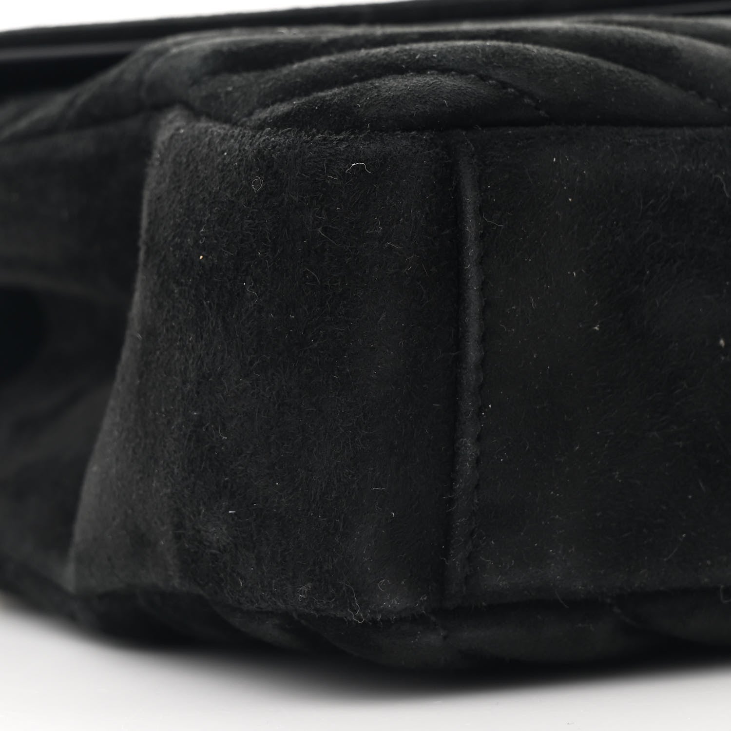Saint Laurent Suede Matelasse Chevron Monogram Medium College Bag Black 10 of 12