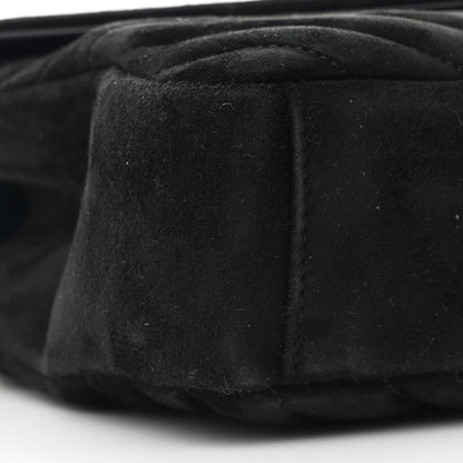 Saint Laurent Suede Matelasse Chevron Monogram Medium College Bag Black 10 of 12