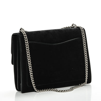 Gucci Suede Medium Dionysus Shoulder Bag Black 3 of 7
