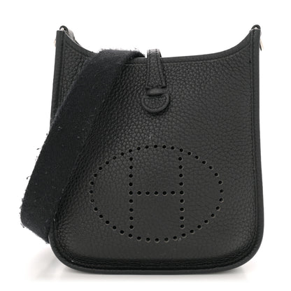 Hermes Taurillon Clemence Evelyne TPM Black 1 of 13
