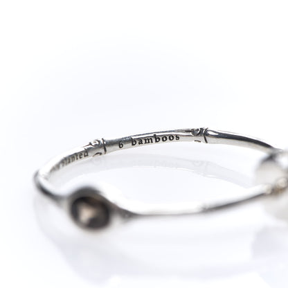 Louis Vuitton JOHN HARDY Sterling Silver Smoky Quartz Bamboo Hoop Earrings 7 of 8