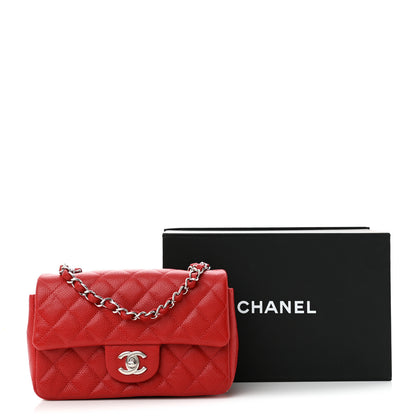 Chanel Caviar Quilted Mini Rectangular Flap Red 11 of 11