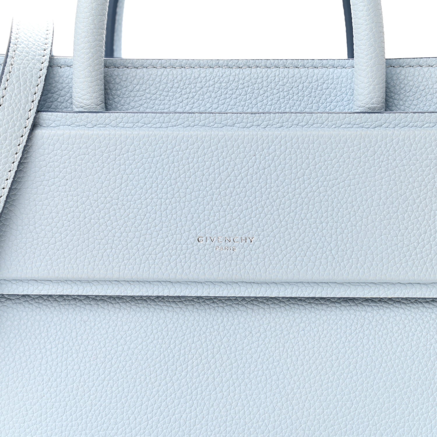 Givenchy Grained Calfskin Mini Horizon Satchel Pale Blue 7 of 9