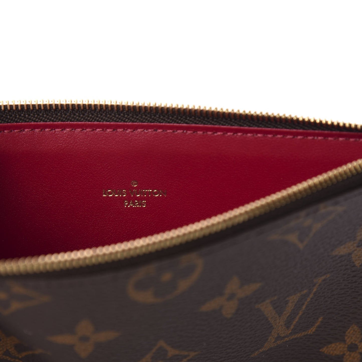 Monogram Felicie Chain Wallet Zippered Insert Fuchsia
