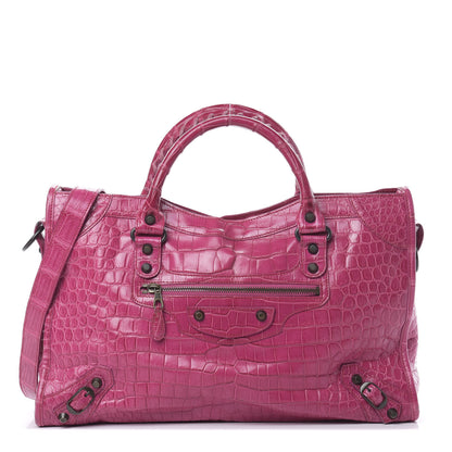 Balenciaga Crocodile City Cypress Magenta 1 of 23