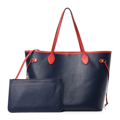 Louis Vuitton Epi Neverfull MM Indigo Coquelicot 1 of 14