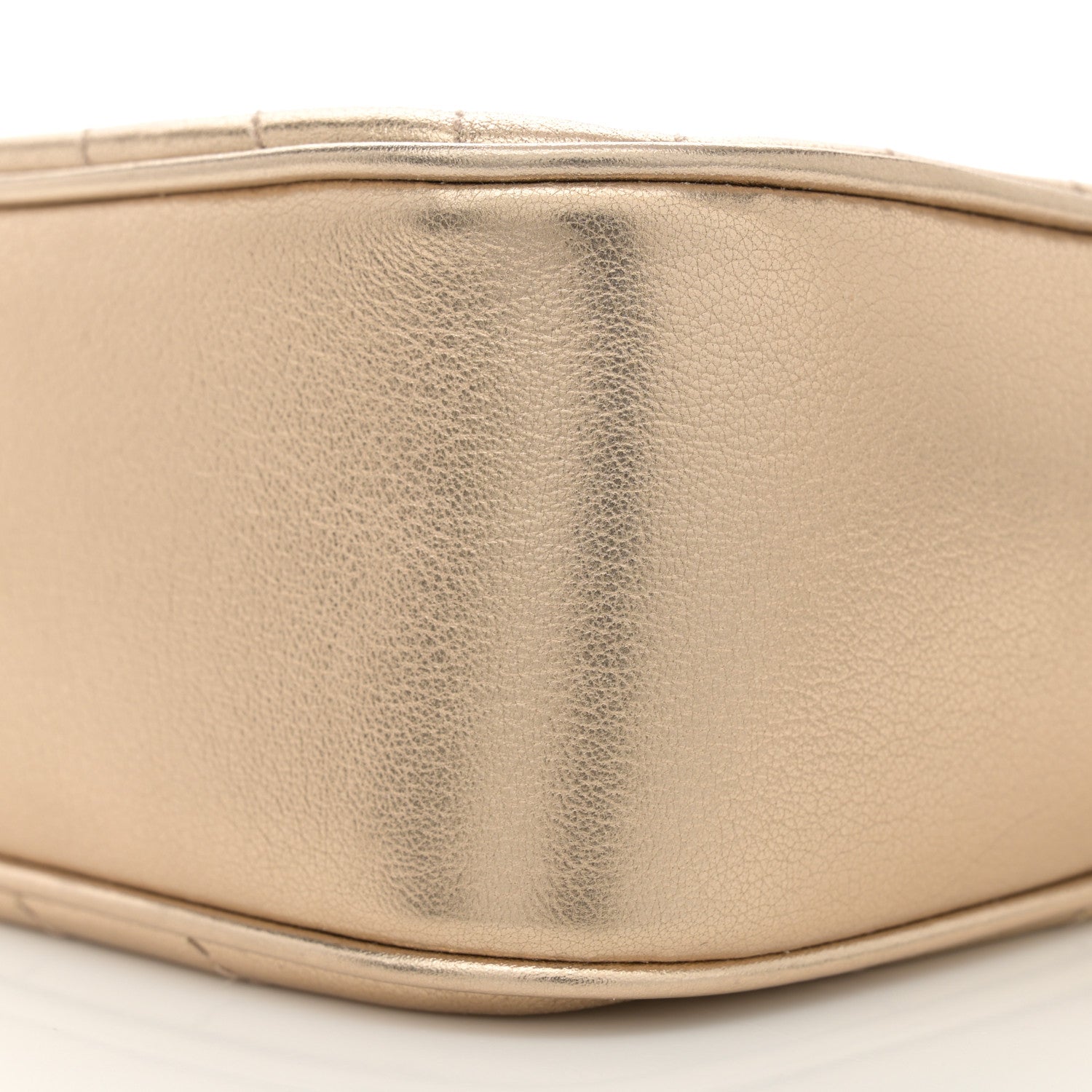 Gucci Metallic Sakai Be Green Calfskin Diagonal Stitched Small Blondie Shoulder Bag Golden Beige 10 of 10