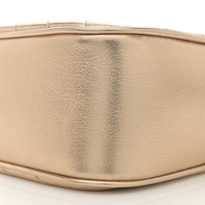 Gucci Metallic Sakai Be Green Calfskin Diagonal Stitched Small Blondie Shoulder Bag Golden Beige 10 of 10