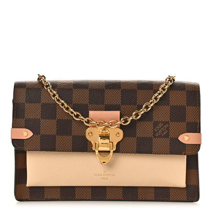Louis Vuitton Damier Ebene Vavin Chain Wallet Creme 1 of 10